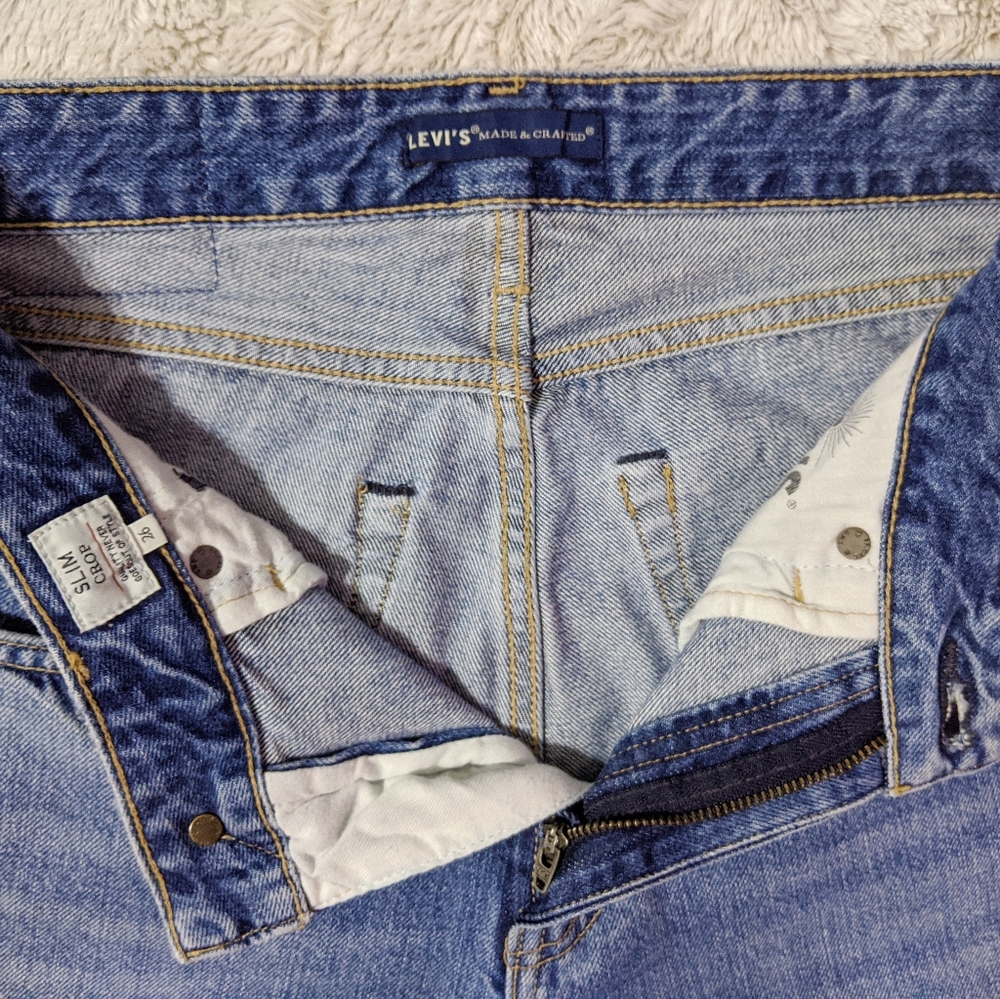 🚫SOLD🆕Levi 501 Made&Crafted Slim Crop Jean's - Picture 8 of 8